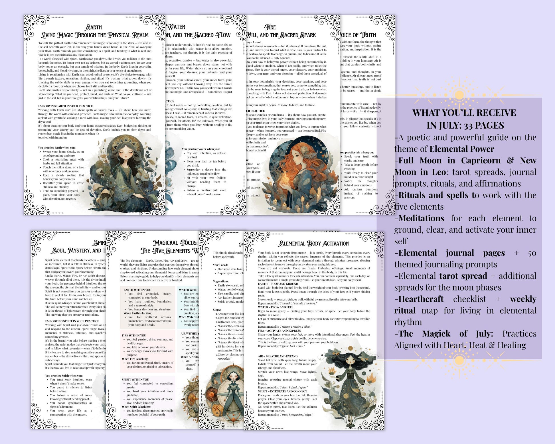 3 Months Book of Shadows Subscription | Limited Time Bundle, Magical Practices, Tarot, Journal Prompts, and More! - Printable Pages