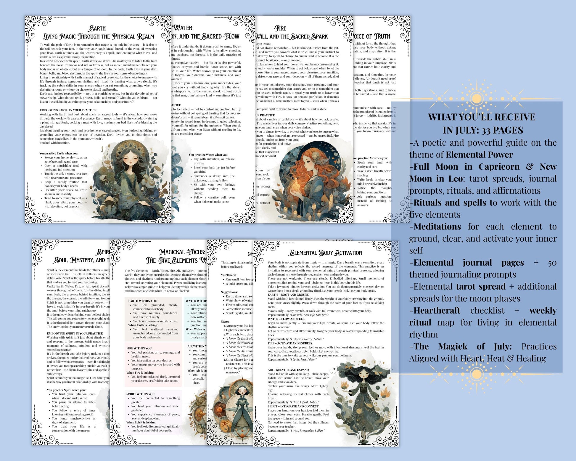 Annual Book of Shadows Subscription | Limited Time Bundle, Magical Practices, Tarot, Journal Prompts, and More! - Printable Pages