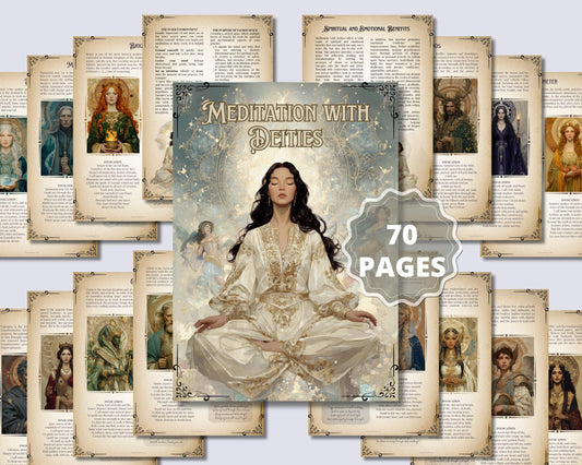 Meditation with Deities • Printable Grimoire Pages • Instant Download