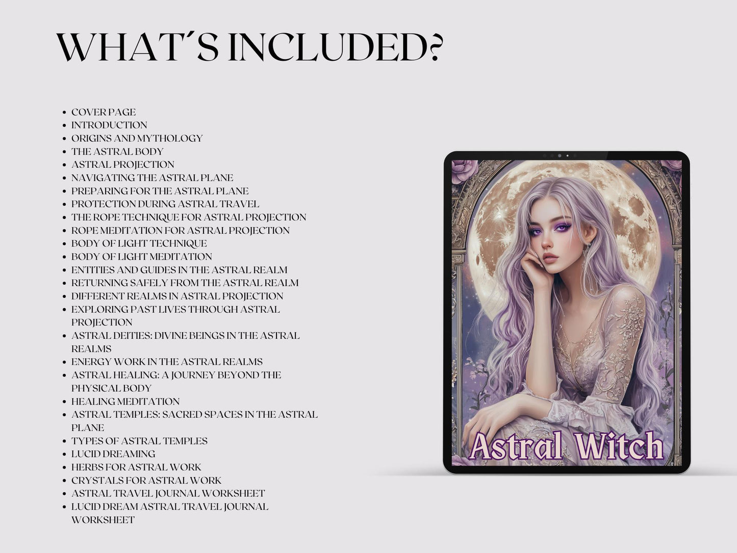 Astral Witch Bundle. Astral Projection, Past Lives, Energy Work, Lucid Dreaming, Meditations, worksheets, and More - Printable Pages