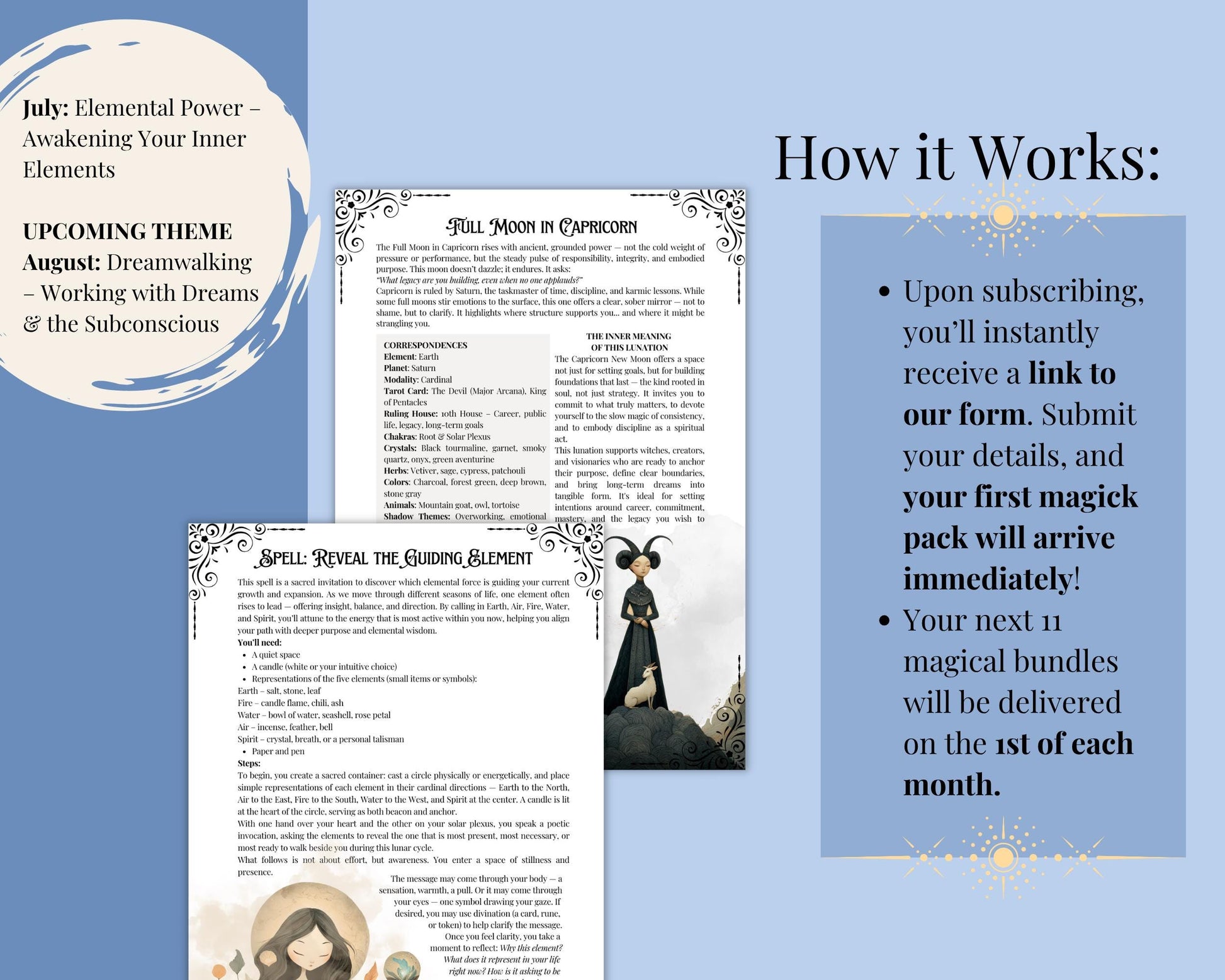 Annual Book of Shadows Subscription | Limited Time Bundle, Magical Practices, Tarot, Journal Prompts, and More! - Printable Pages