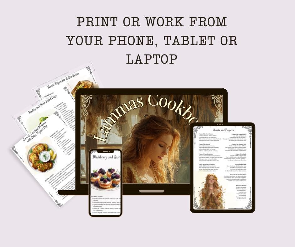 Lammas Cookbook Basic Guide. 25 Recipes for the Season of Sun and Abundance. Printable