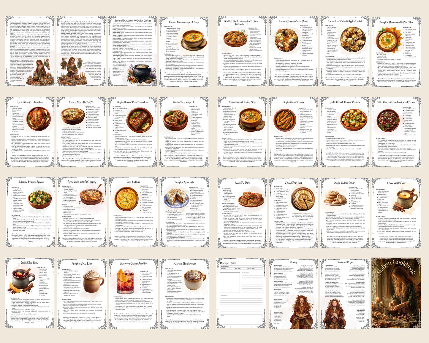 Mabon Cookbook Basic Guide – 25 Printable Recipes for the Season of Balance & Abundance