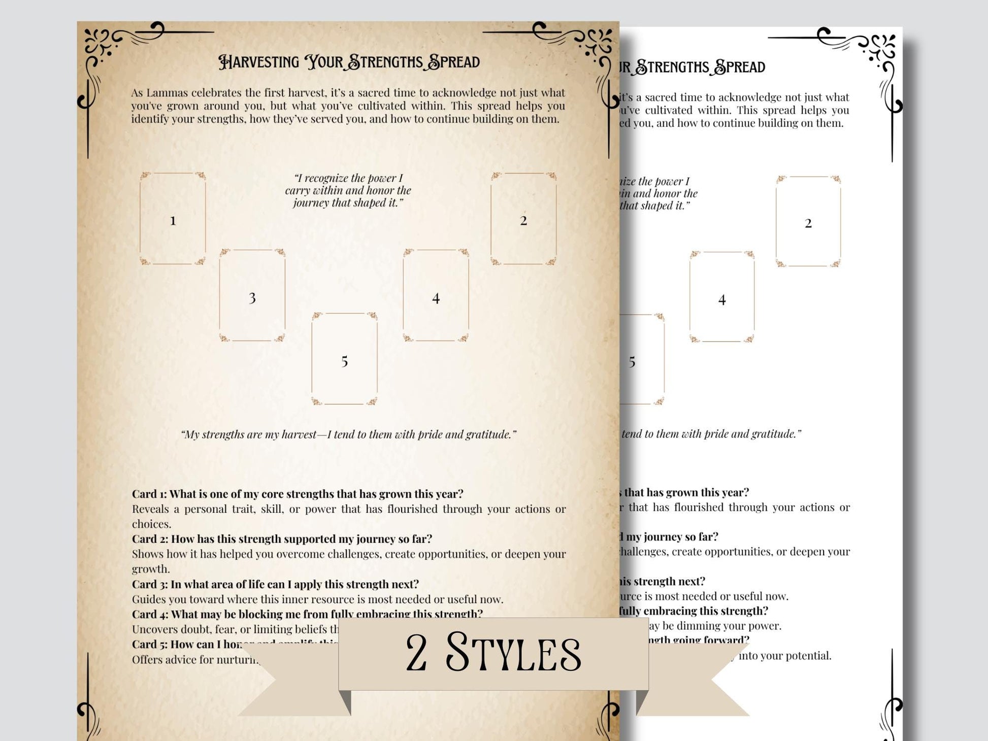 Lammas Tarot Spread Journal. 20 Tarot Spreads to Embrace the Energy of the Sabbat. Printable