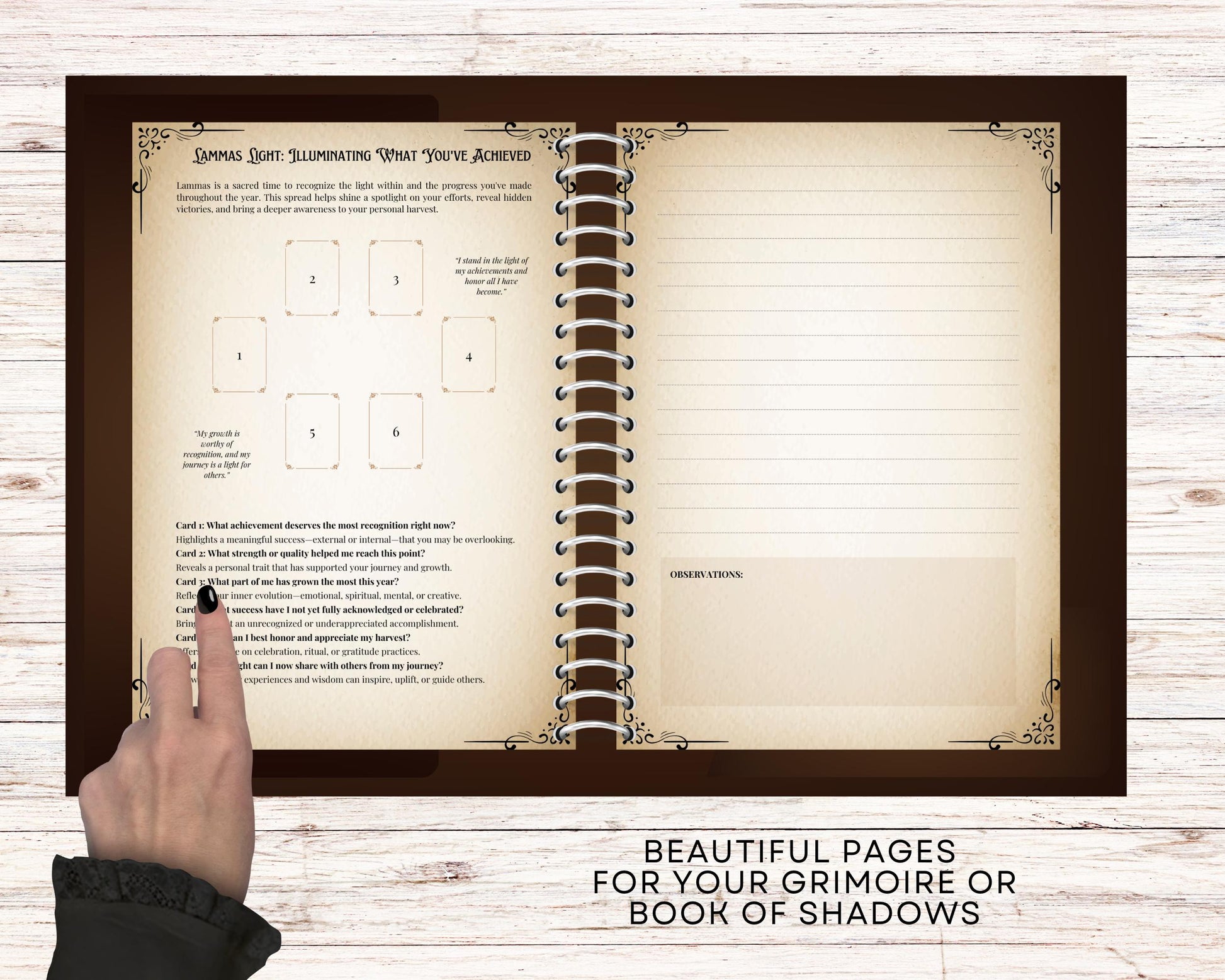 Lammas Tarot Spread Journal. 20 Tarot Spreads to Embrace the Energy of the Sabbat. Printable