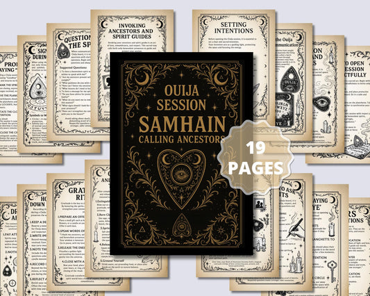 Ouija Session Guide PDF – Samhain Ritual to Connect with Ancestors | Protection Prayers, Questions & Ritual Closing