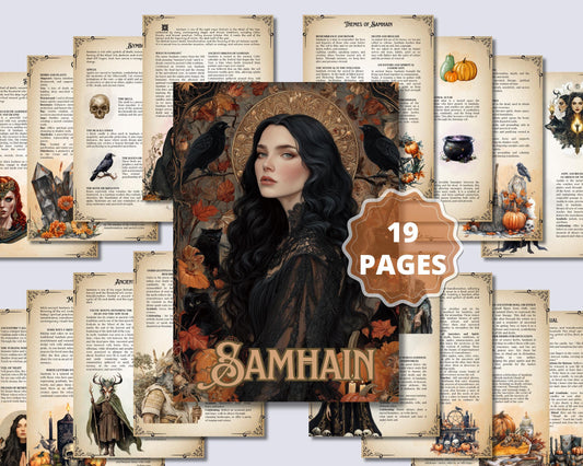 Samhain Guide PDF — Rituals, Correspondences & Altar | Wicca Pagan Witchcraft | Wheel of the Year Printable