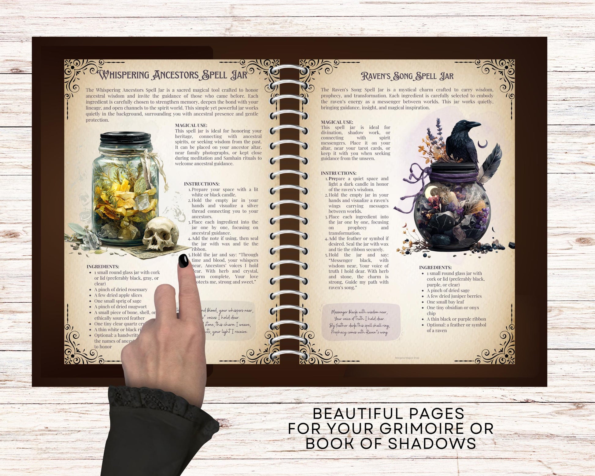 Samhain Spell Jars Printable | Grimoire Pages, Book of Shadows, Witchcraft, Wicca, BOS Digital Download