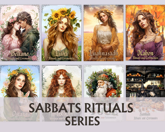 Complete Sabbats Rituals and Ceremonies Series | Wheel of the Year Ceremonies Pack | Wicca Witchcraft Pagan Digital Grimoire Pages PDF