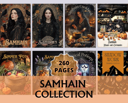 The Ultimate Samhain Collection | 260+ Book of Shadows Pages, Rituals, Spells, Ouija session, Recipes, Tarot Spreads & Witchcraft Printables