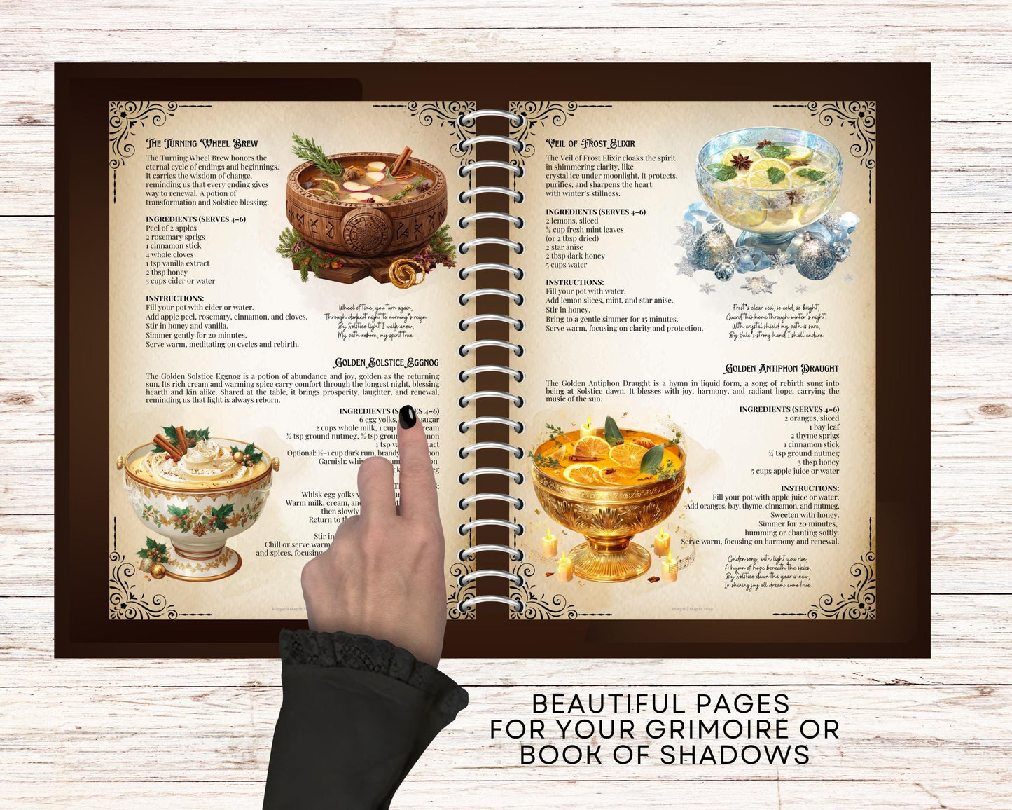 Yule Magical Punch Recipes – 20 Festive Holiday Drinks for Christmas & Winter Solstice | Digital PDF