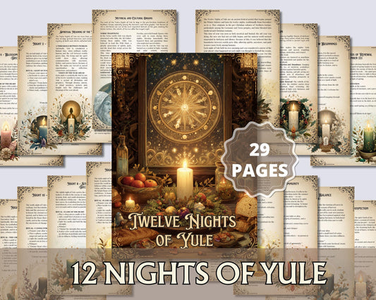 Grimoire of the Twelve Nights of Yule | Pagan Ritual Book, Witchcraft Journal, Norse Magic, Wiccan Spiritual Guide | Printable