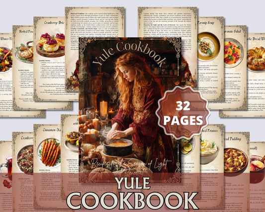 Yule Cookbook • Winter Solstice Recipes, Ritual Foods & Blessings | Digital Pagan Recipe Book | Printable