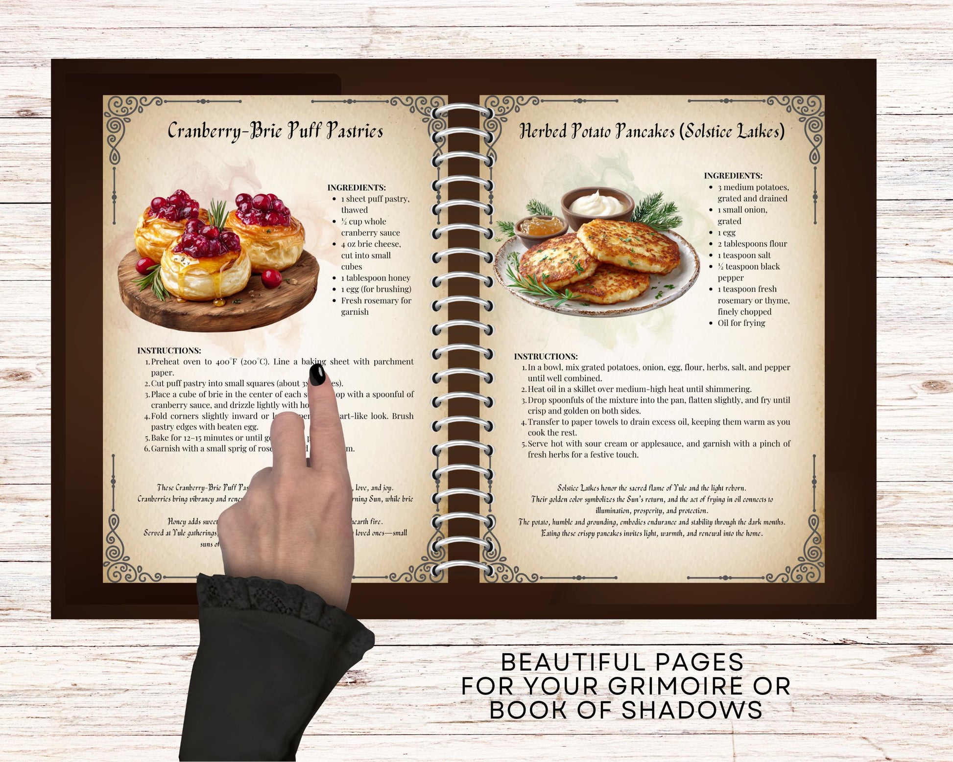 Yule Cookbook • Winter Solstice Recipes, Ritual Foods & Blessings | Digital Pagan Recipe Book | Printable