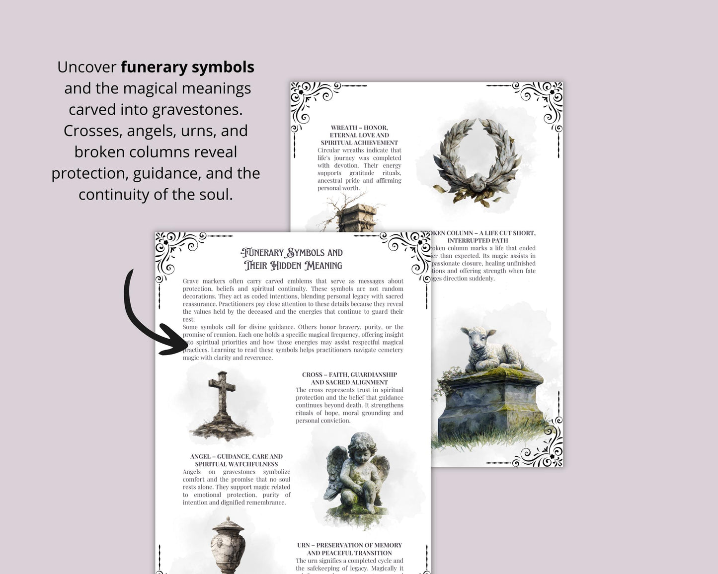 Graveyard Magick Printable Pages | Witchcraft Grimoire | Cemetery Magic Book of Shadows | Pagan Printable