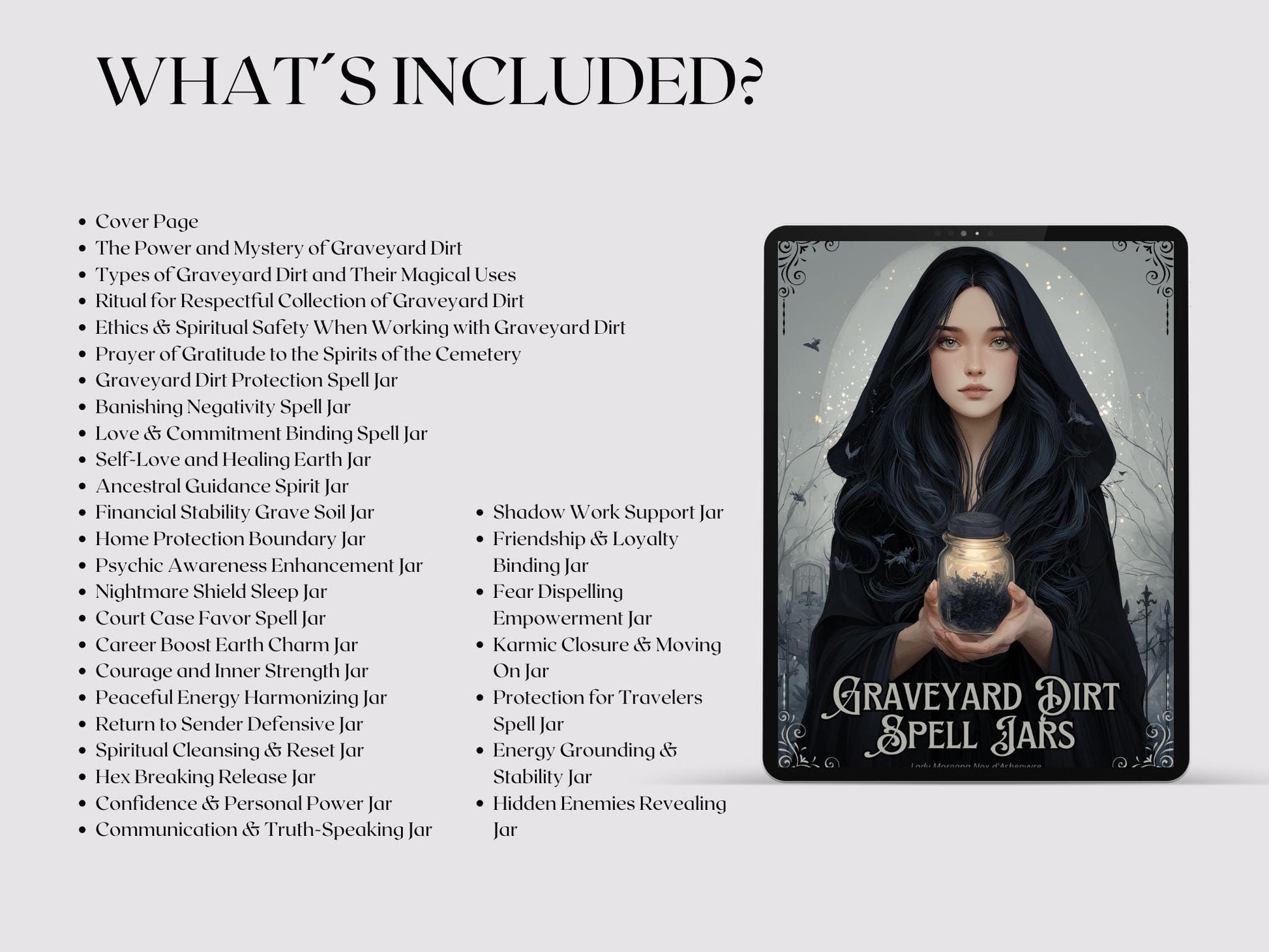 Graveyard Dirt Spell Jars | Printable Grimoire Pages | Witchcraft Magic Pagan Protection PDF