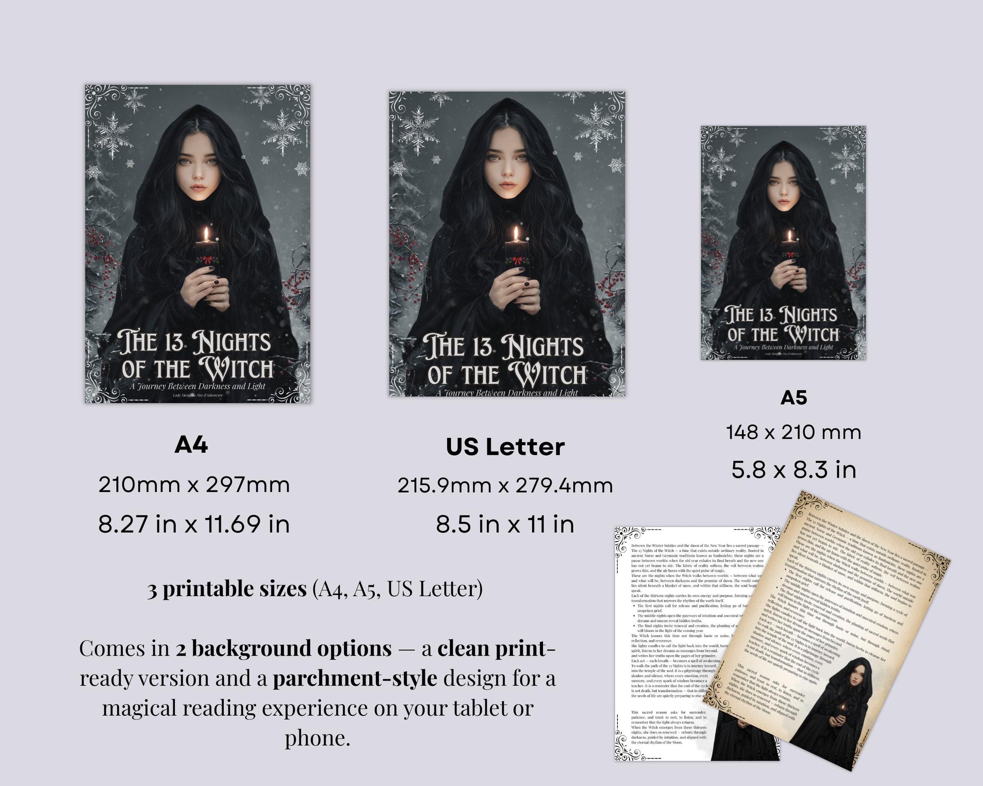 13 Nights of the Witch Printable Grimoire | Wiccan Journal, Yule Rituals, Rauhnächte Magic, Shadow Work PDF