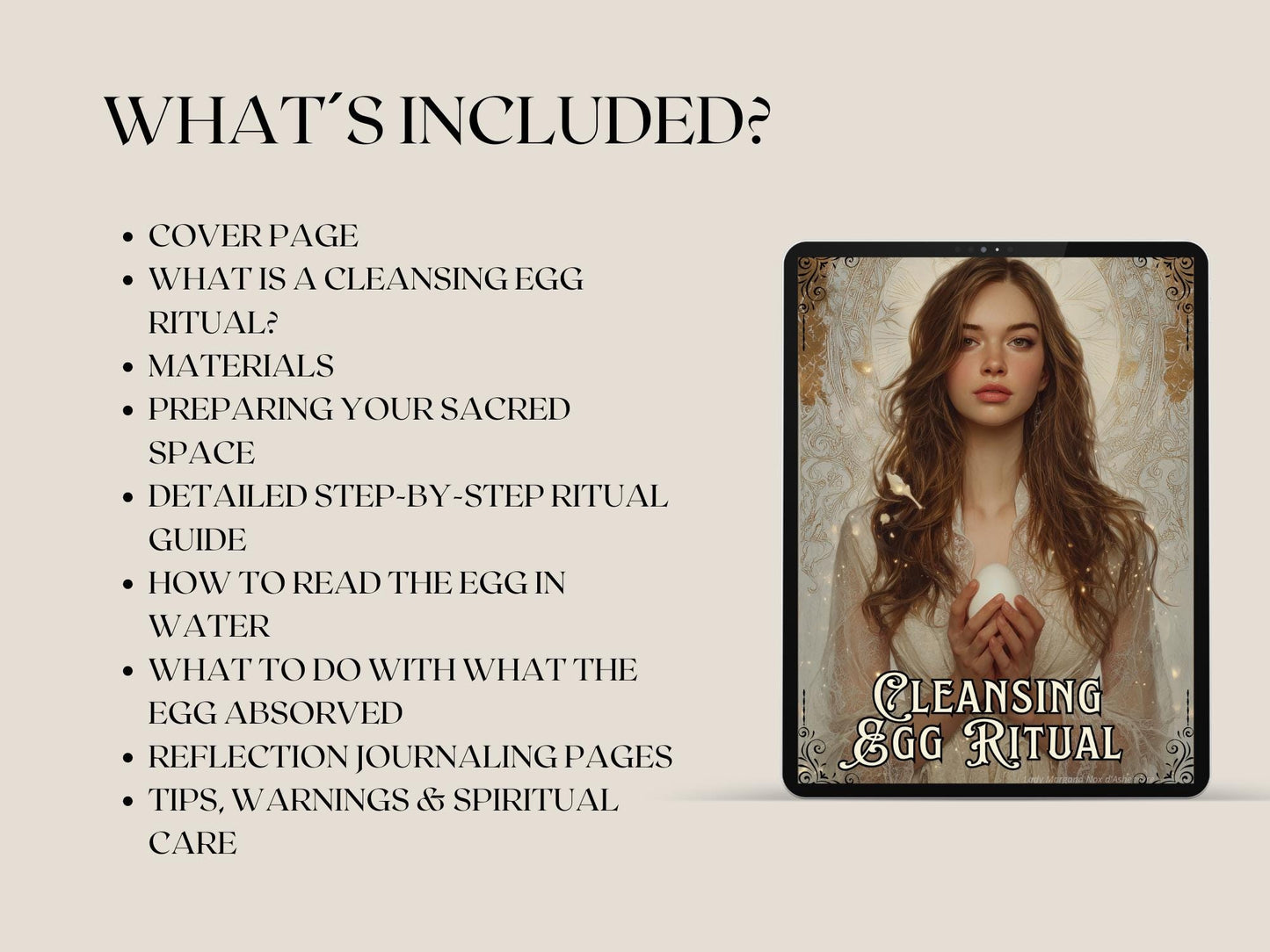 Cleansing Egg Ritual Printable | Limpia Egg Cleanse Guide PDF | Book of Shadows Pages, Spiritual Cleansing, Aura Protection Witchcraft