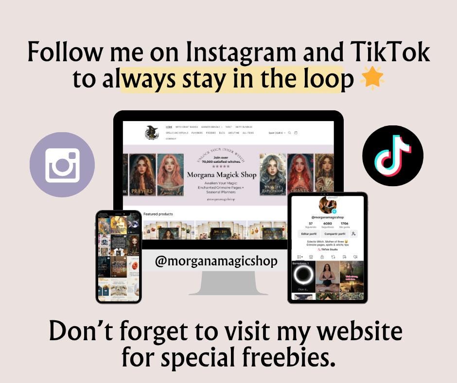 13 Nights of the Witch Printable Grimoire | Wiccan Journal, Yule Rituals, Rauhnächte Magic, Shadow Work PDF