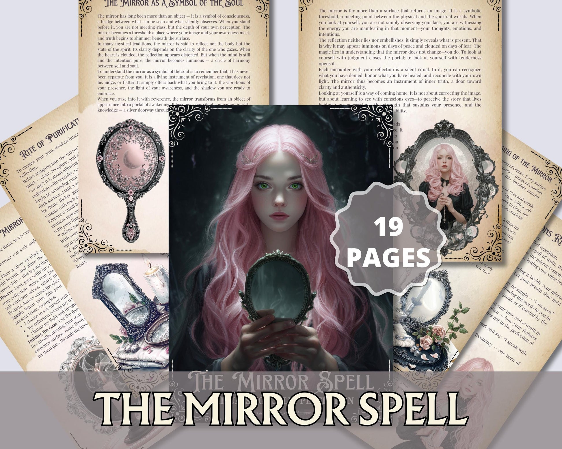 The Mirror Spell | Rituals for Self-Perception | Mirror Magic Grimoire | Shadow Work | Self-love | Digital Download