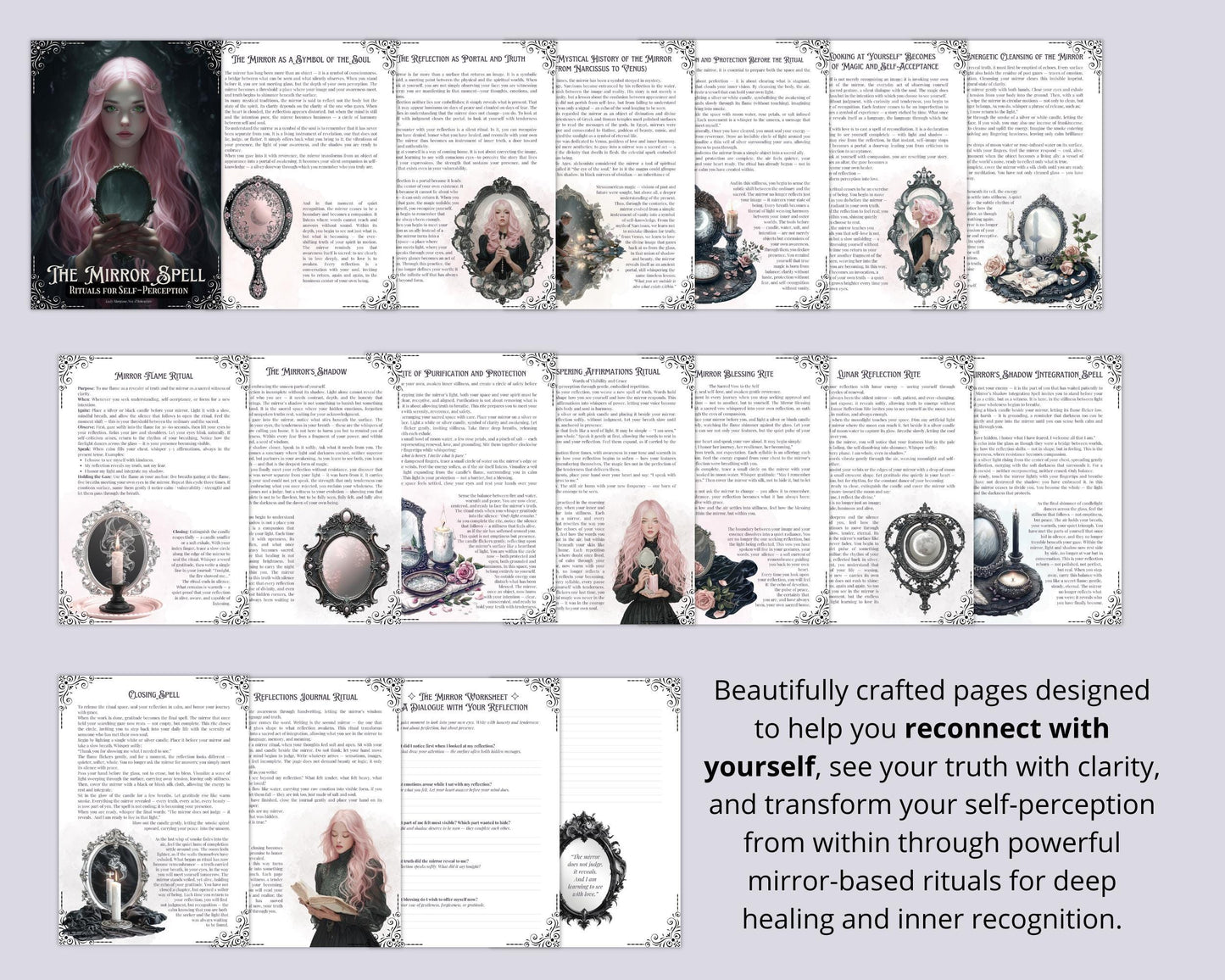 The Mirror Spell | Rituals for Self-Perception | Mirror Magic Grimoire | Shadow Work | Self-love | Digital Download