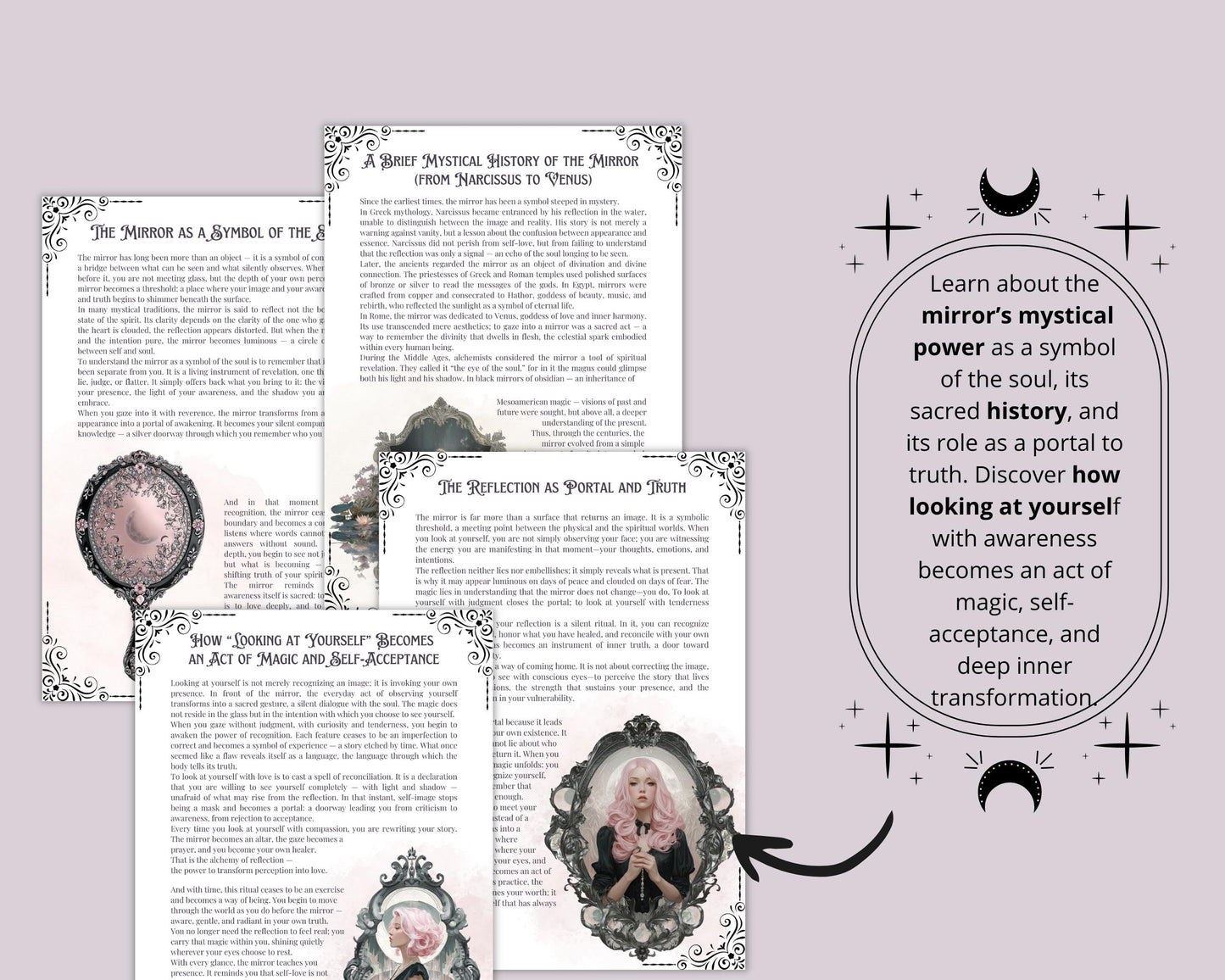 The Mirror Spell | Rituals for Self-Perception | Mirror Magic Grimoire | Shadow Work | Self-love | Digital Download