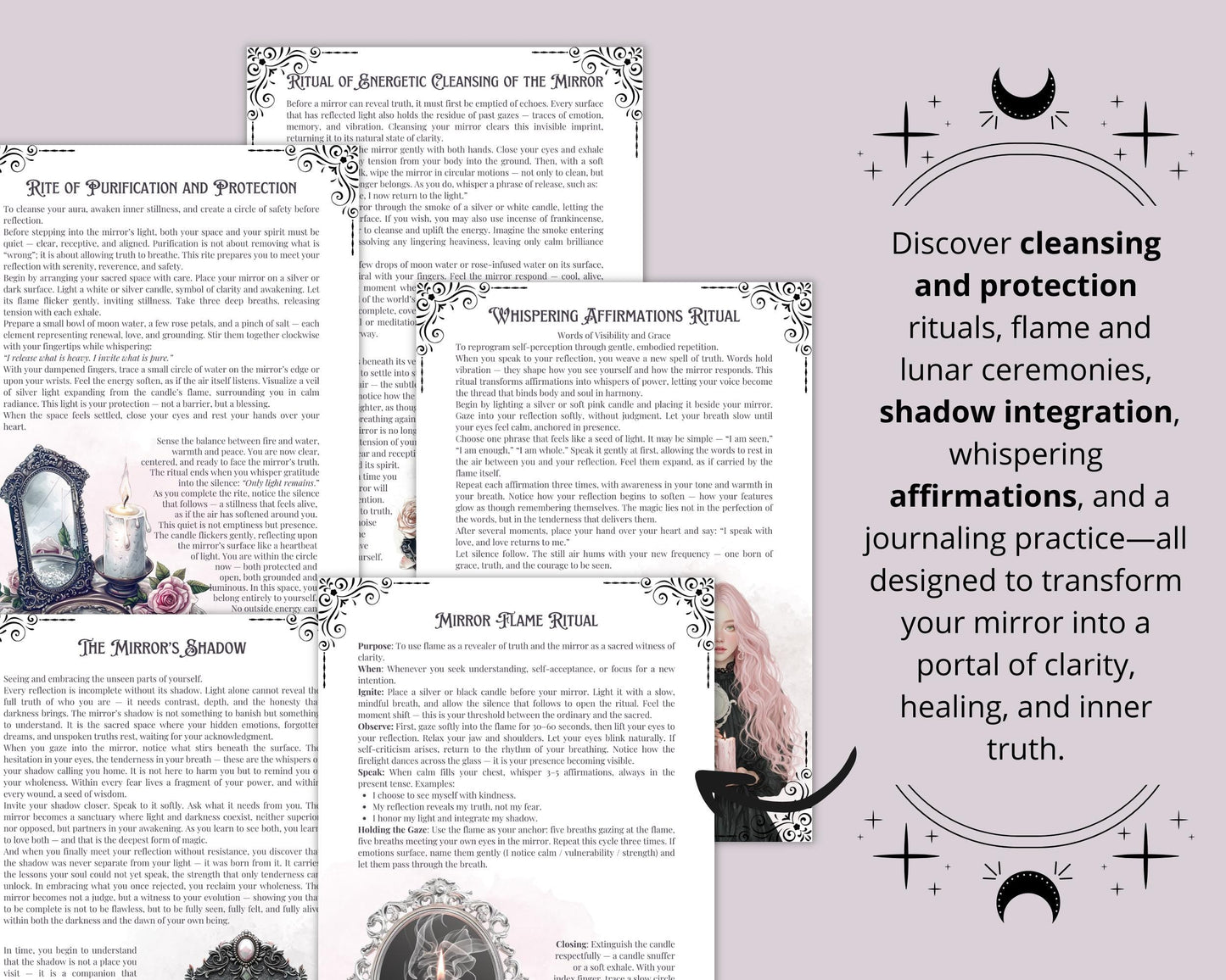 The Mirror Spell | Rituals for Self-Perception | Mirror Magic Grimoire | Shadow Work | Self-love | Digital Download