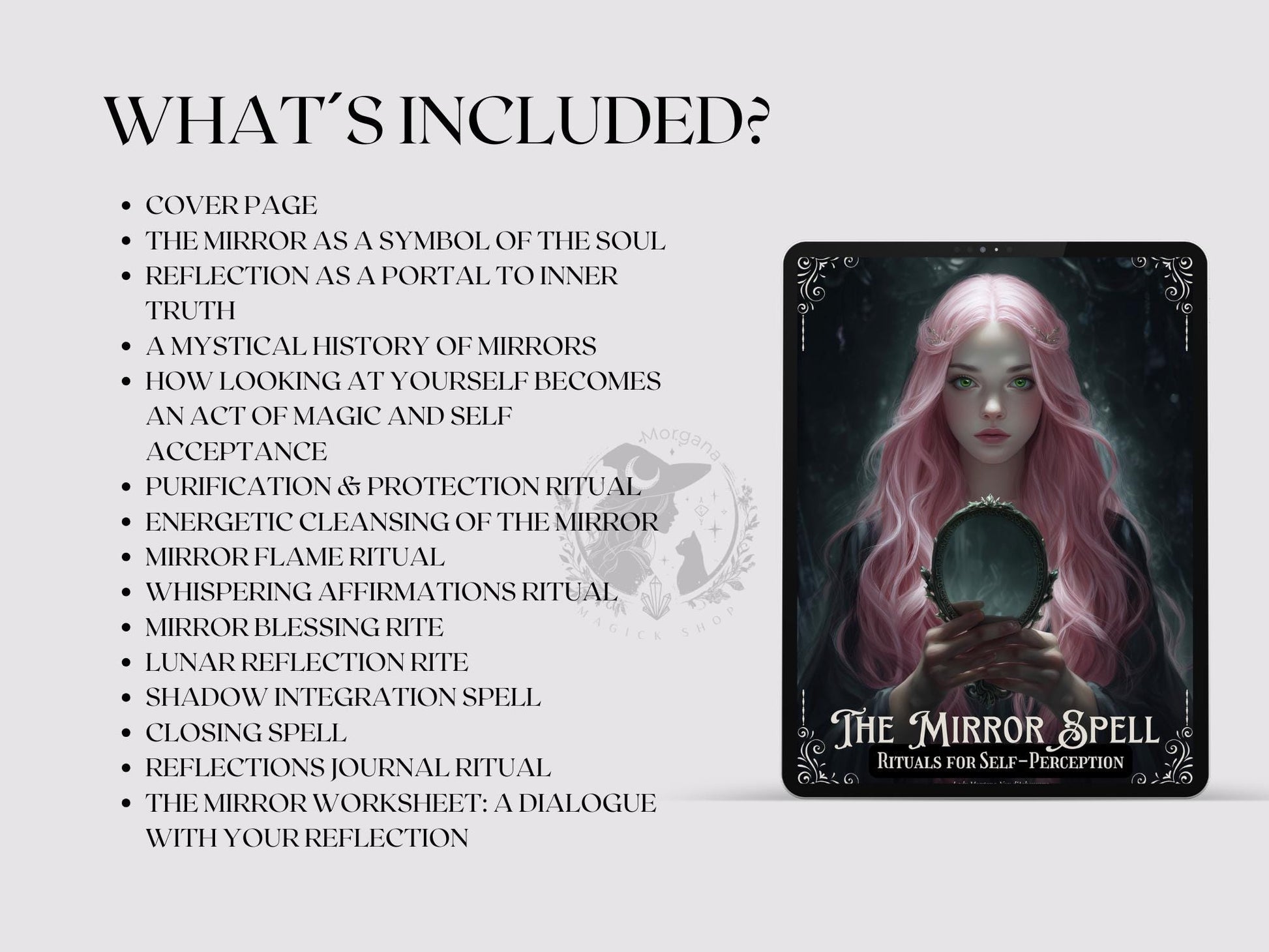 The Mirror Spell | Rituals for Self-Perception | Mirror Magic Grimoire | Shadow Work | Self-love | Digital Download