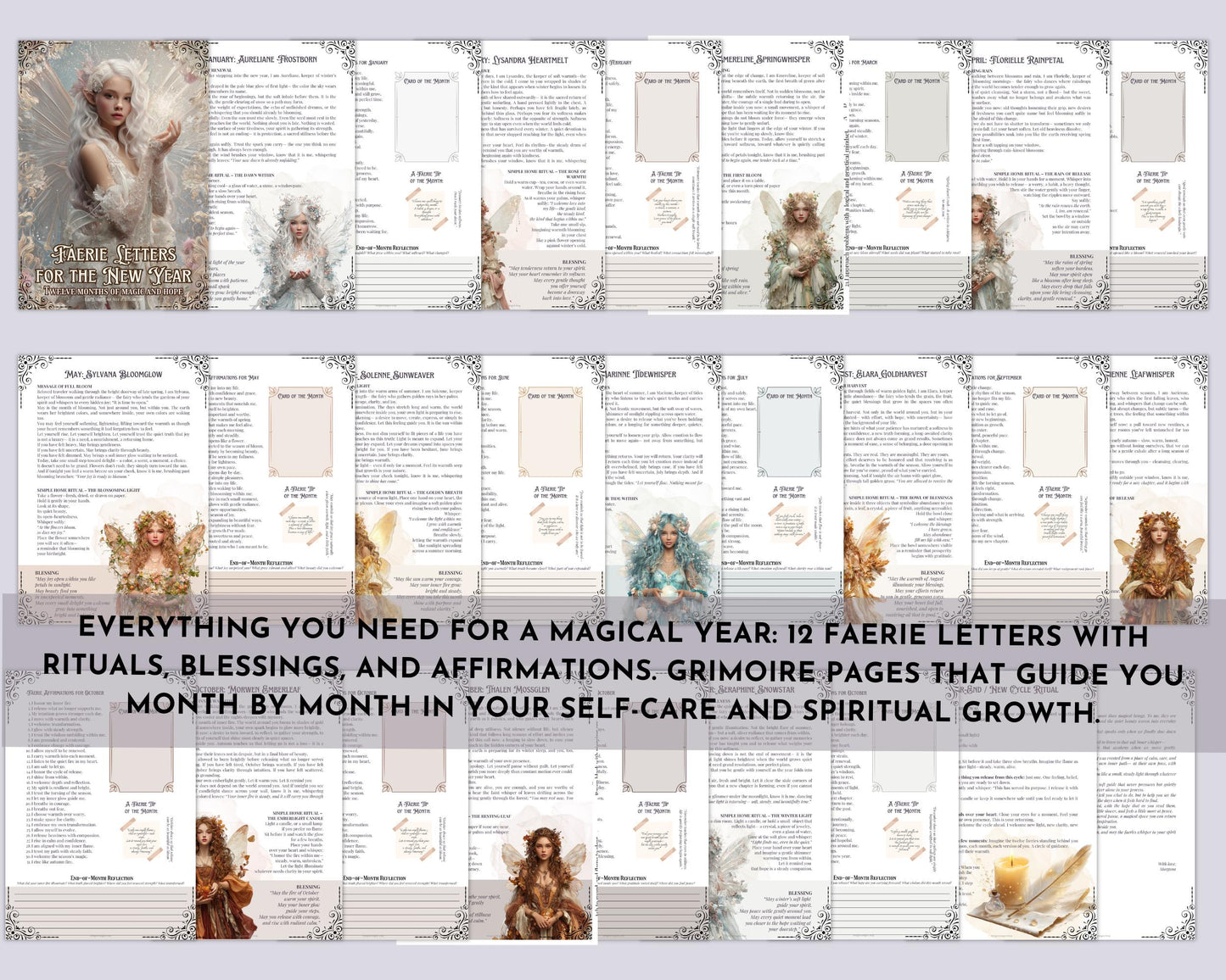 Letters from the Winter Faeries | 12-Month Magical Guidance | Fairy Letters, Self-Care Rituals & Seasonal Mindfulness