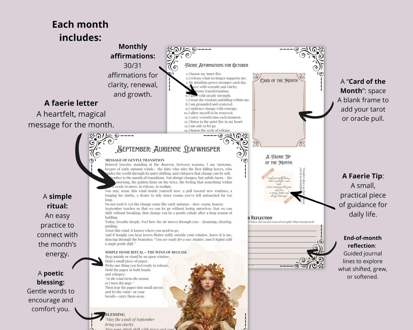 Letters from the Winter Faeries | 12-Month Magical Guidance | Fairy Letters, Self-Care Rituals & Seasonal Mindfulness