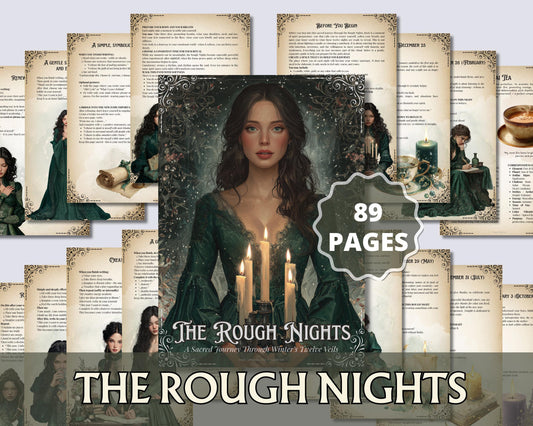 The Rough Nights Grimoire. A Sacred printable Guide Through the 12 Nights of Transformation. Spiritual Workbook.