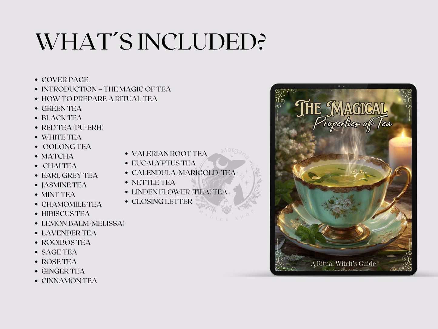 Tea Magic Grimoire Pages | Tea Rituals, Herbal Correspondences & Witchcraft | Printable Book of Shadows PDF