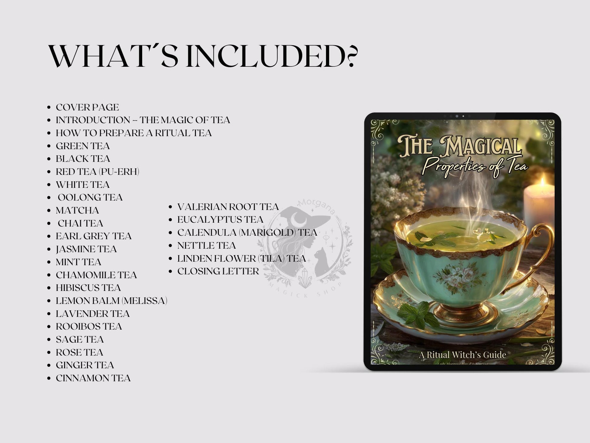 Tea Magic Grimoire Pages | Tea Rituals, Herbal Correspondences & Witchcraft | Printable Book of Shadows PDF