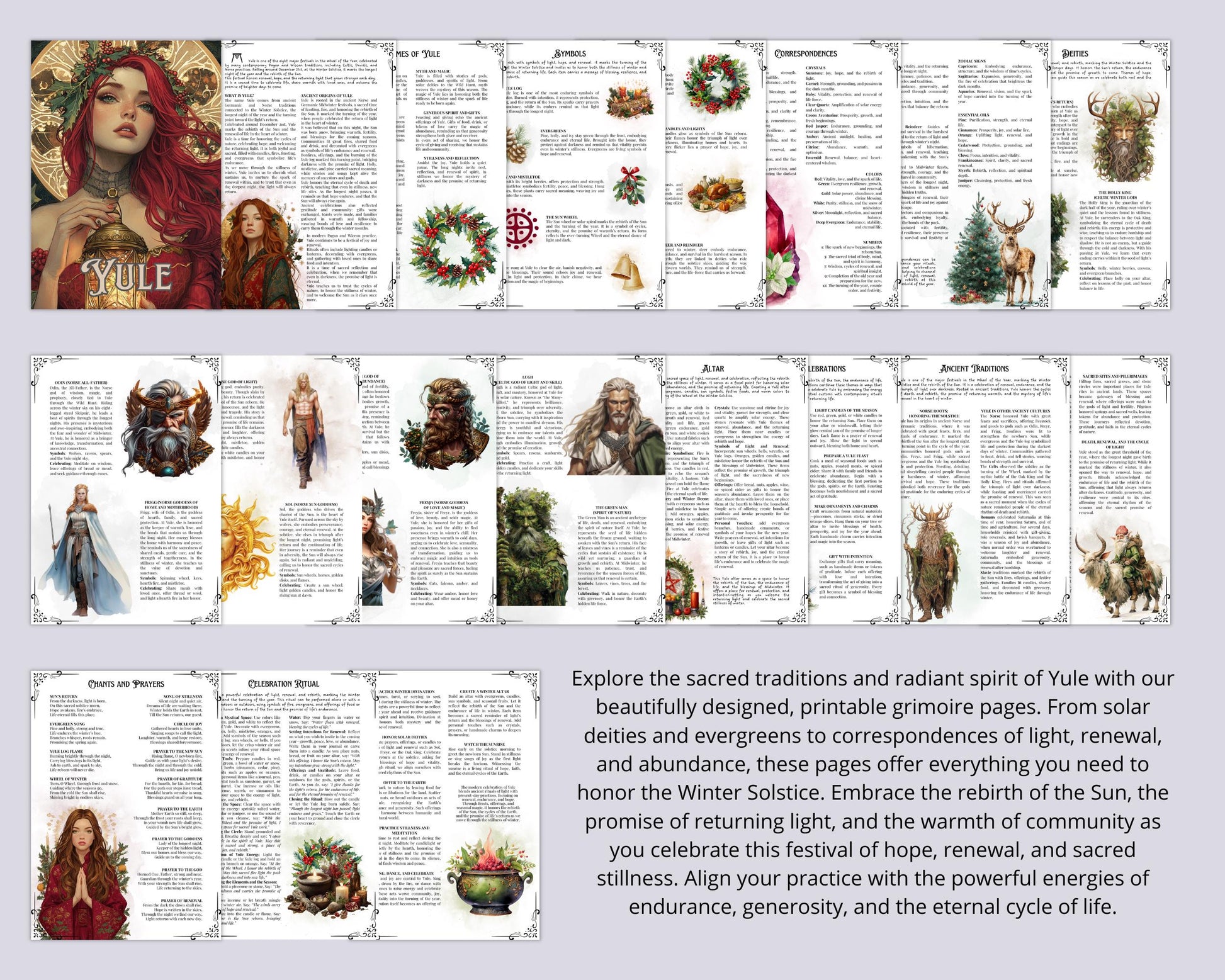 The Ultimate Yule Collection | 260+ Grimoire Pages, Rituals, Spells, The 12 Nights, Recipes, Tarot Spreads & more