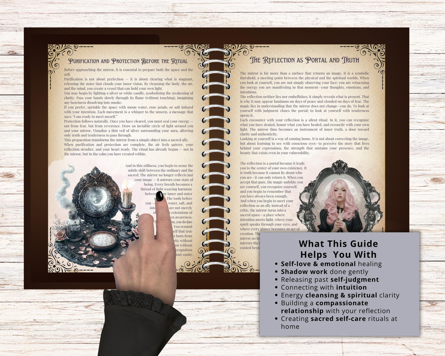 The Mirror Spell | Rituals for Self-Perception | Mirror Magic Grimoire | Shadow Work | Self-love | Digital Download