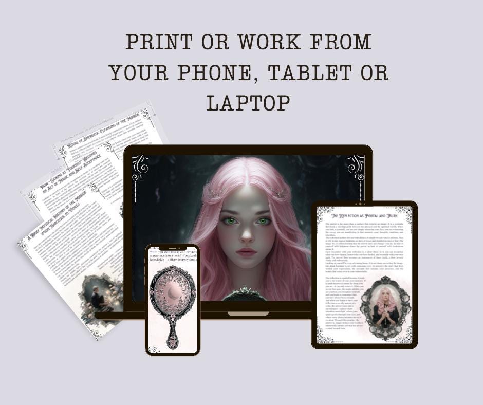 The Mirror Spell | Rituals for Self-Perception | Mirror Magic Grimoire | Shadow Work | Self-love | Digital Download