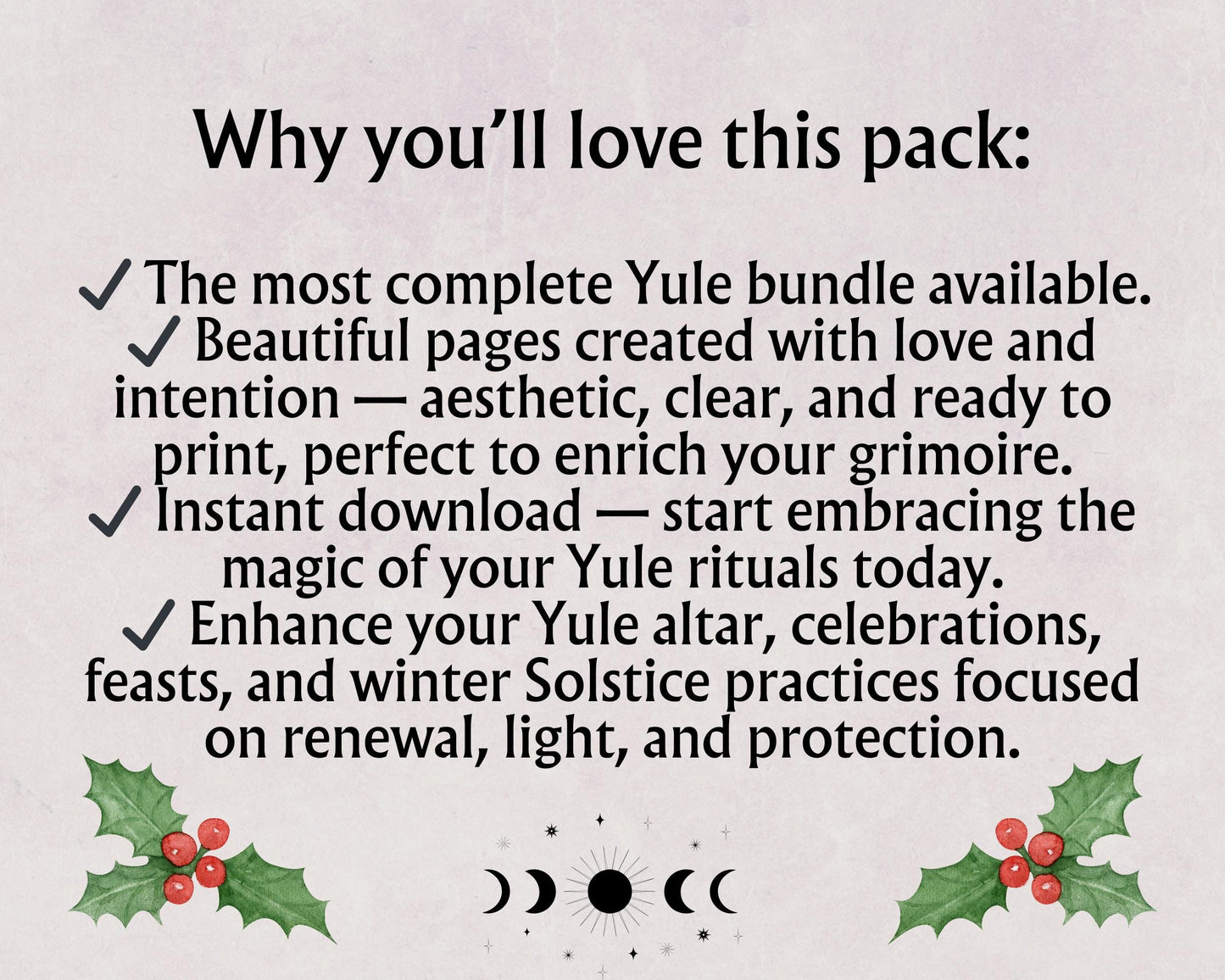 The Ultimate Yule Collection | 260+ Grimoire Pages, Rituals, Spells, The 12 Nights, Recipes, Tarot Spreads & more