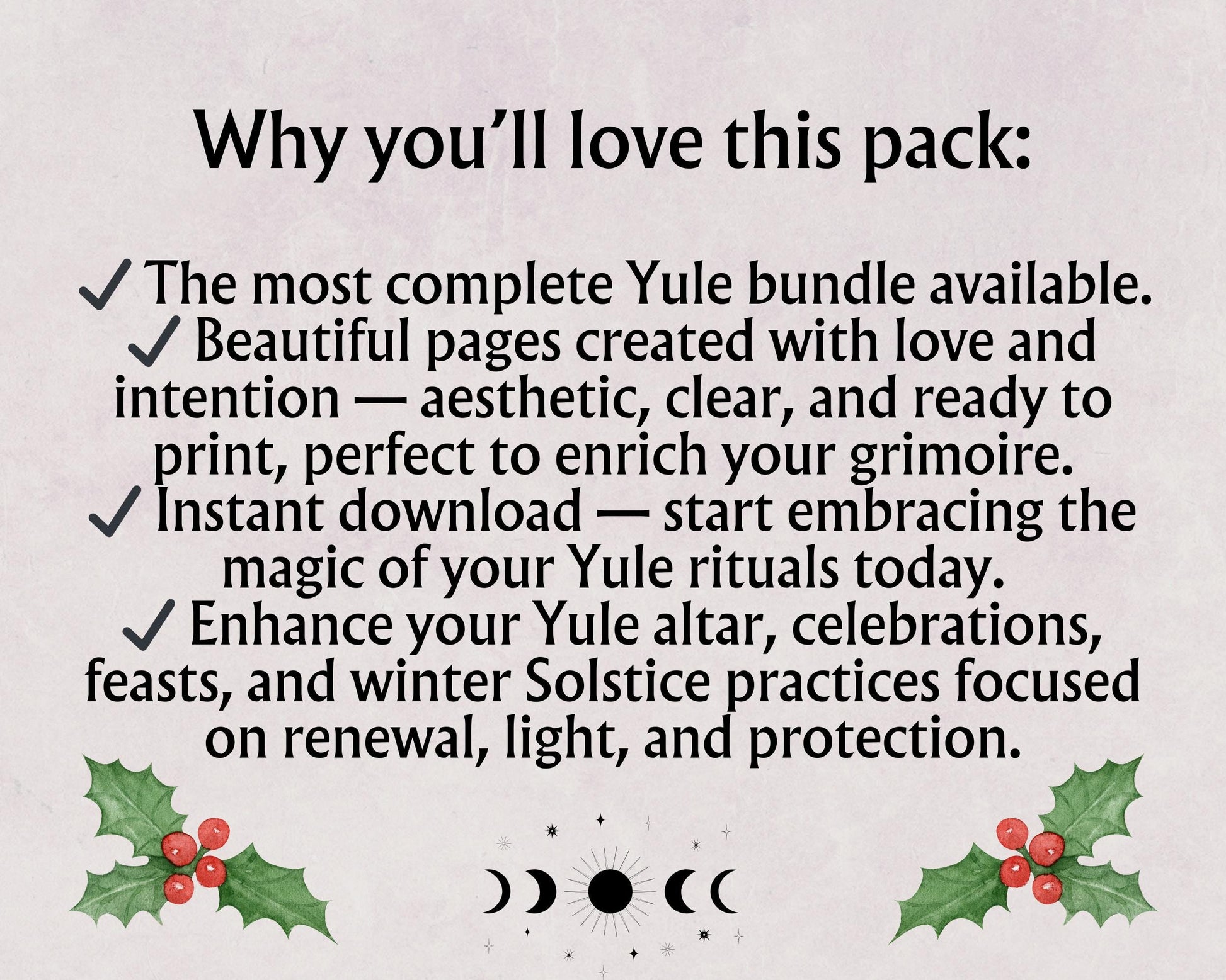 The Ultimate Yule Collection | 260+ Grimoire Pages, Rituals, Spells, The 12 Nights, Recipes, Tarot Spreads & more