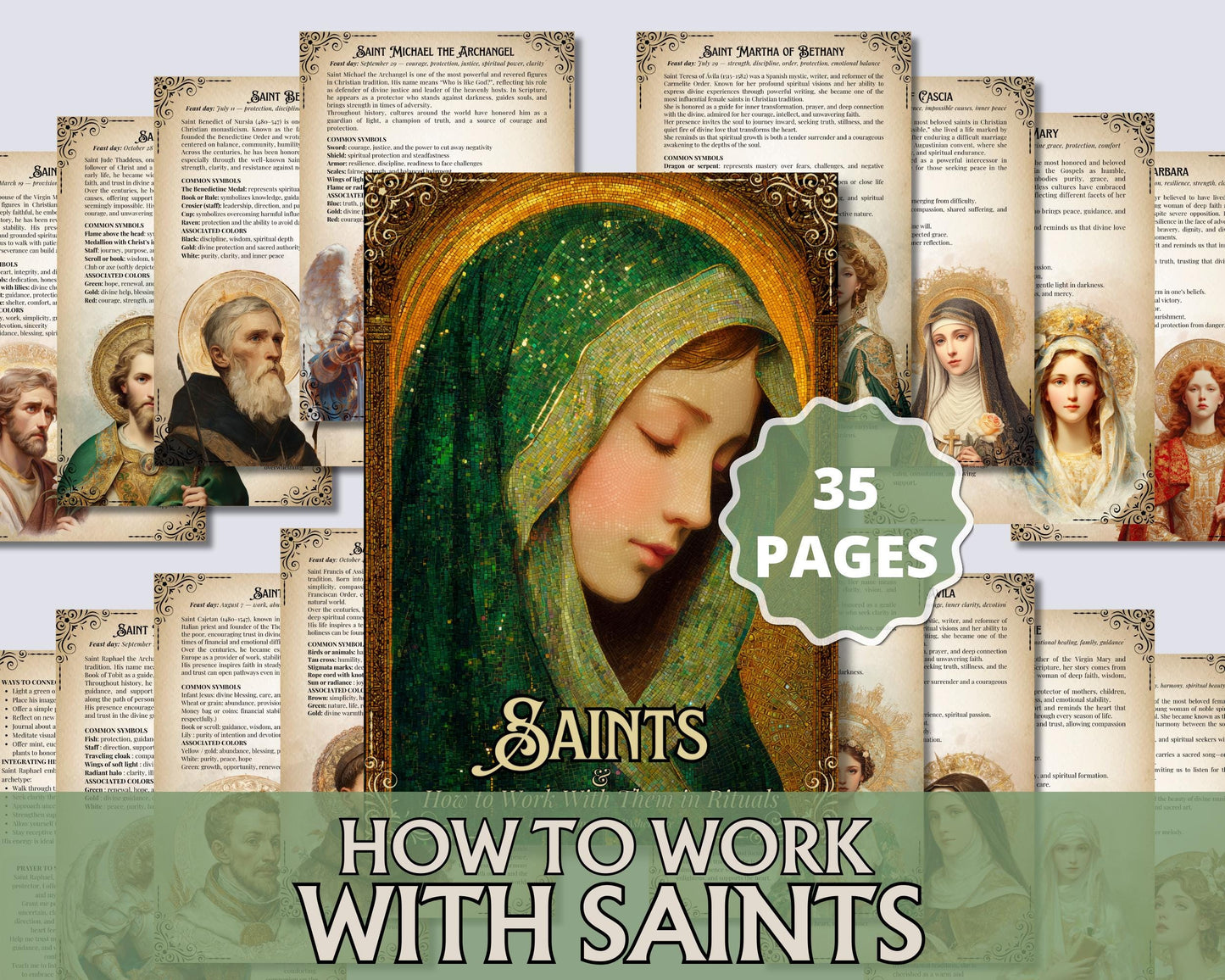 How to Work with Saints in Rituals | Printable Grimoire Pages PDF | Prayers & Altars
