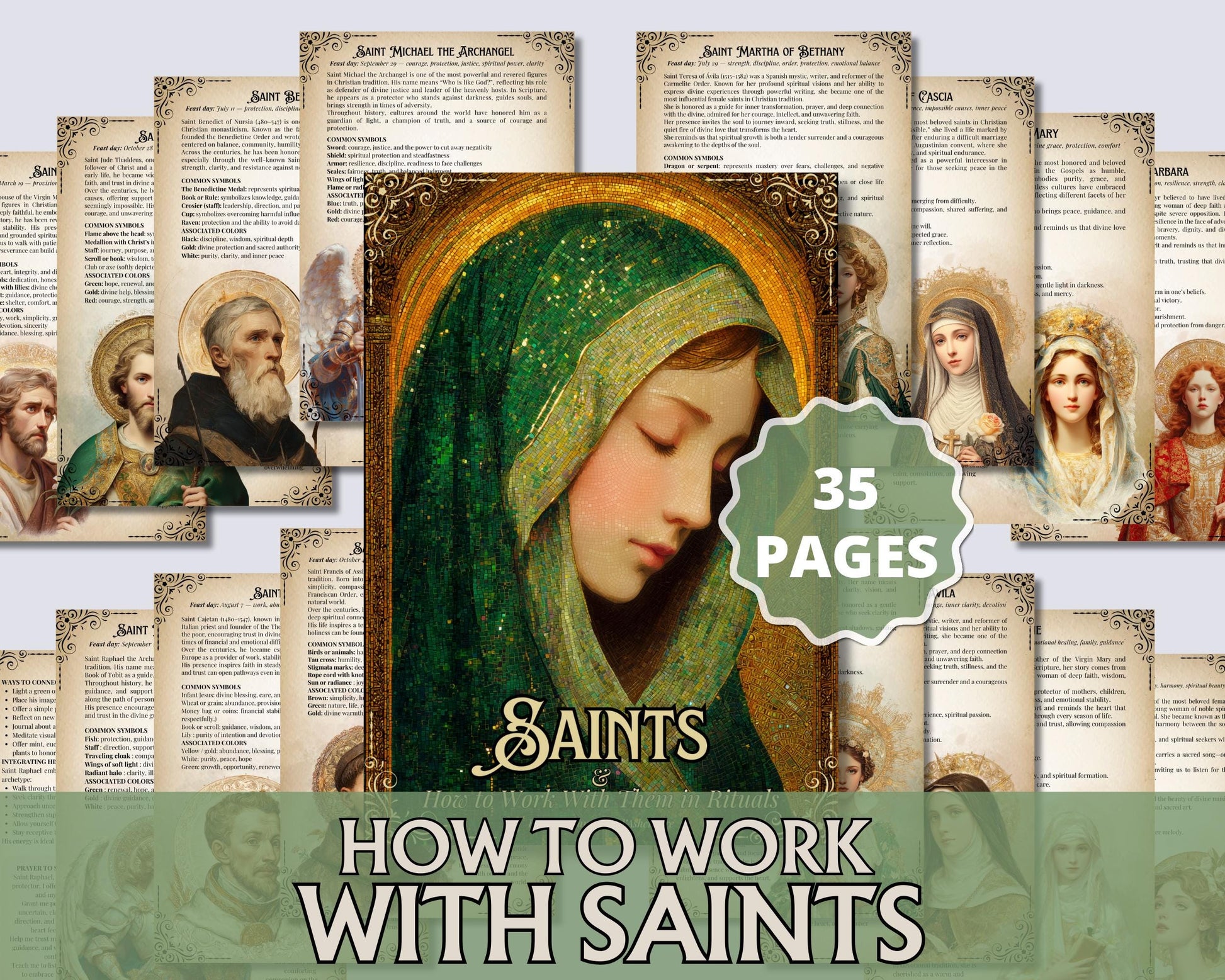 How to Work with Saints in Rituals | Printable Grimoire Pages PDF | Prayers & Altars