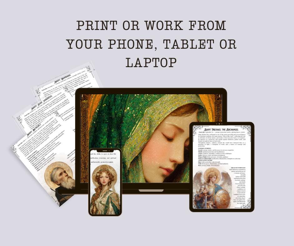 How to Work with Saints in Rituals | Printable Grimoire Pages PDF | Prayers & Altars