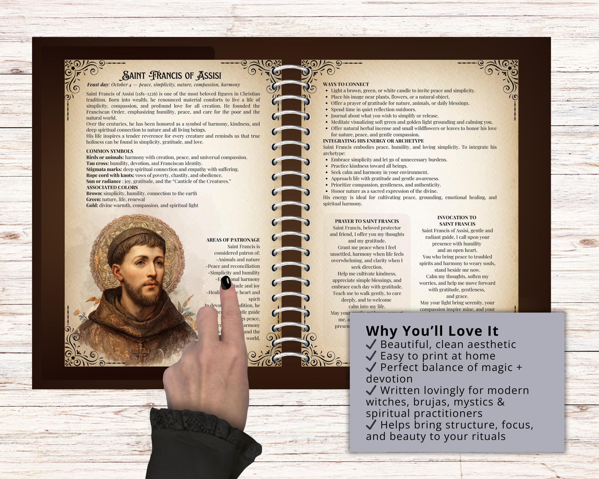 How to Work with Saints in Rituals | Printable Grimoire Pages PDF | Prayers & Altars