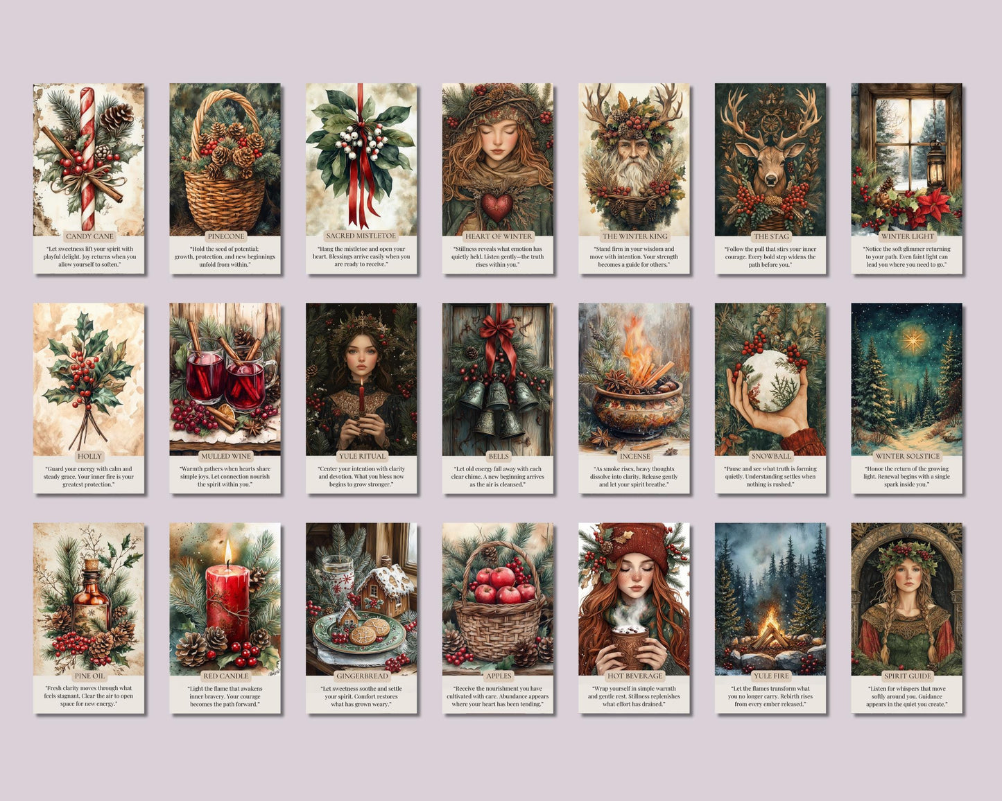 Yule Oracle Cards: Guidance and Magic for the Winter Solstice