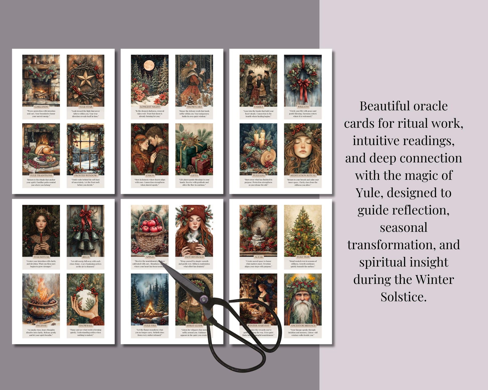 Yule Oracle Cards: Guidance and Magic for the Winter Solstice