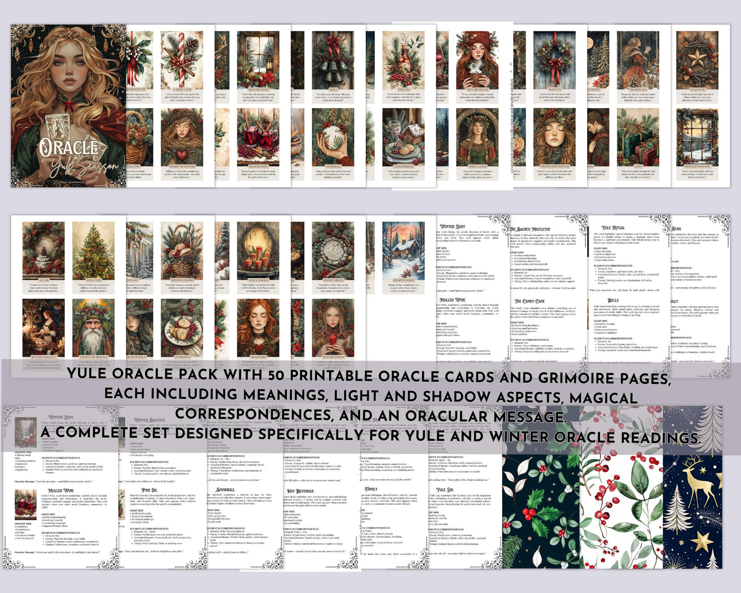 Yule Oracle Cards: Guidance and Magic for the Winter Solstice