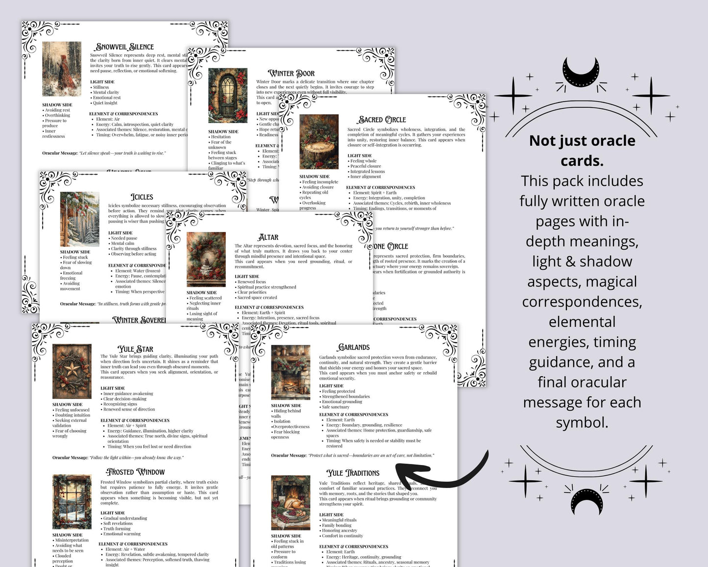 Yule Oracle Cards: Guidance and Magic for the Winter Solstice