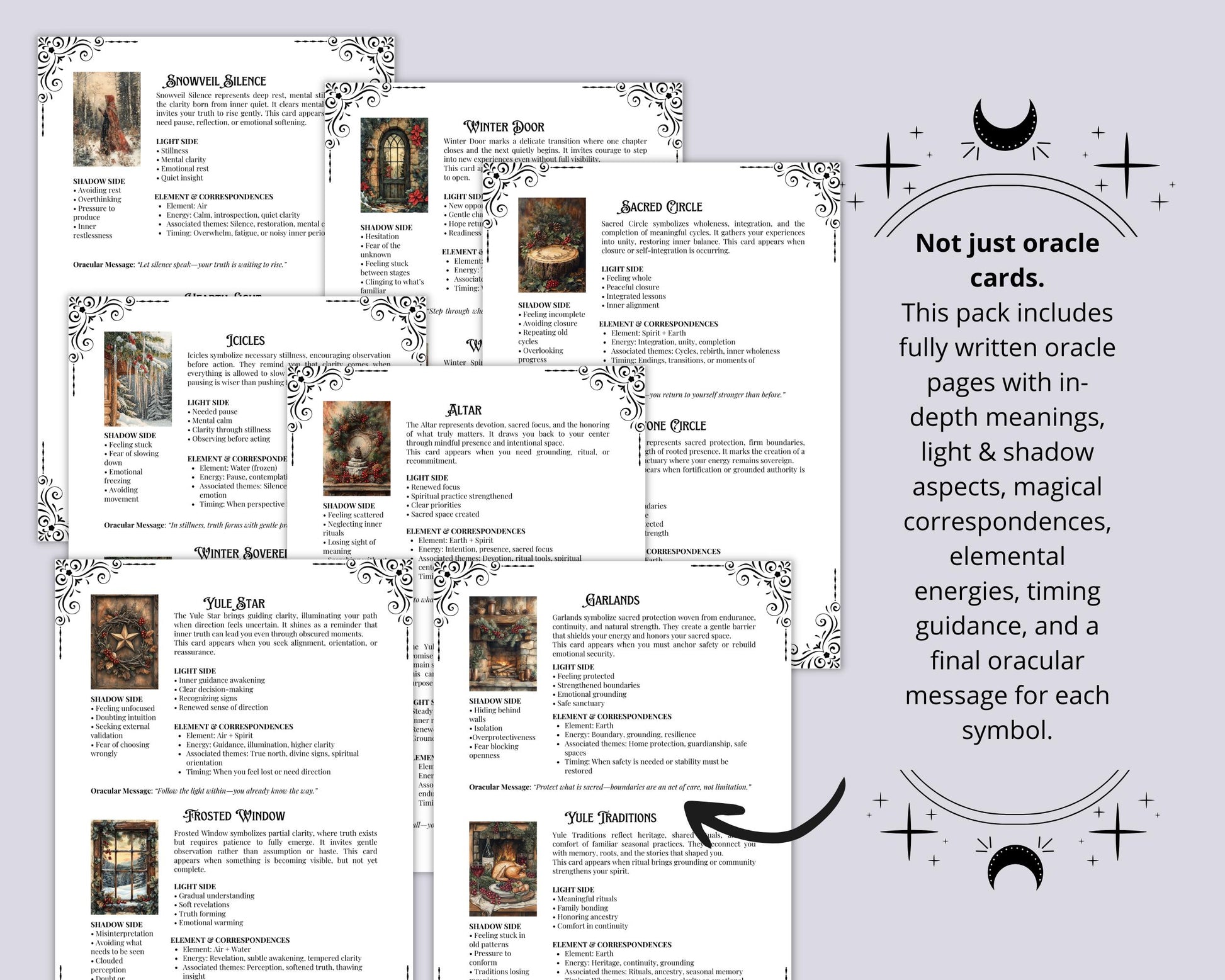 Yule Oracle Cards: Guidance and Magic for the Winter Solstice