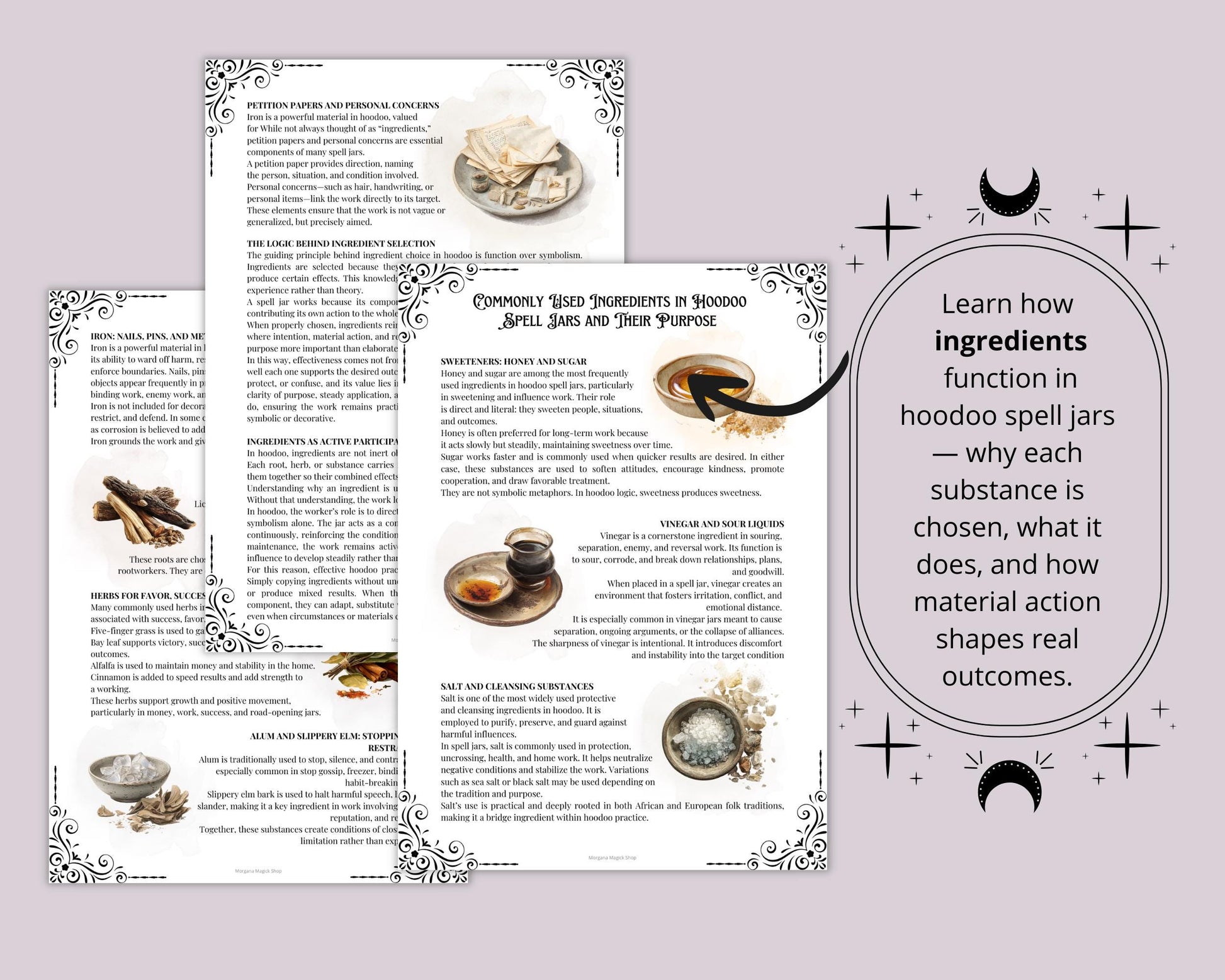 Hoodoo Spell Jars Grimorio pages | Traditional Rootwork | Honey Jar, Protection, Reversal, Money & Love Spells pdf