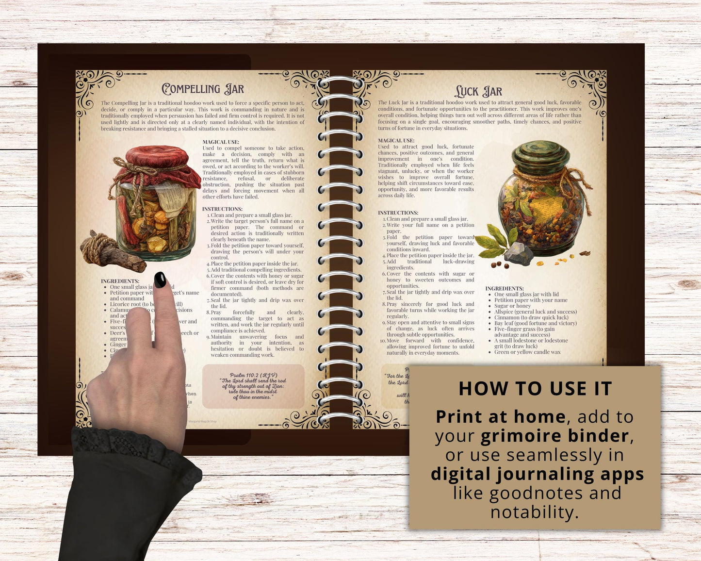 Hoodoo Spell Jars Grimorio pages | Traditional Rootwork | Honey Jar, Protection, Reversal, Money & Love Spells pdf