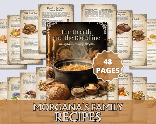 Personal Family Witch Kitchen Recipe Book PDF | Ancestral Family Recipes | Kitchen Witch Cookbook | 30 Recipes | Printable
